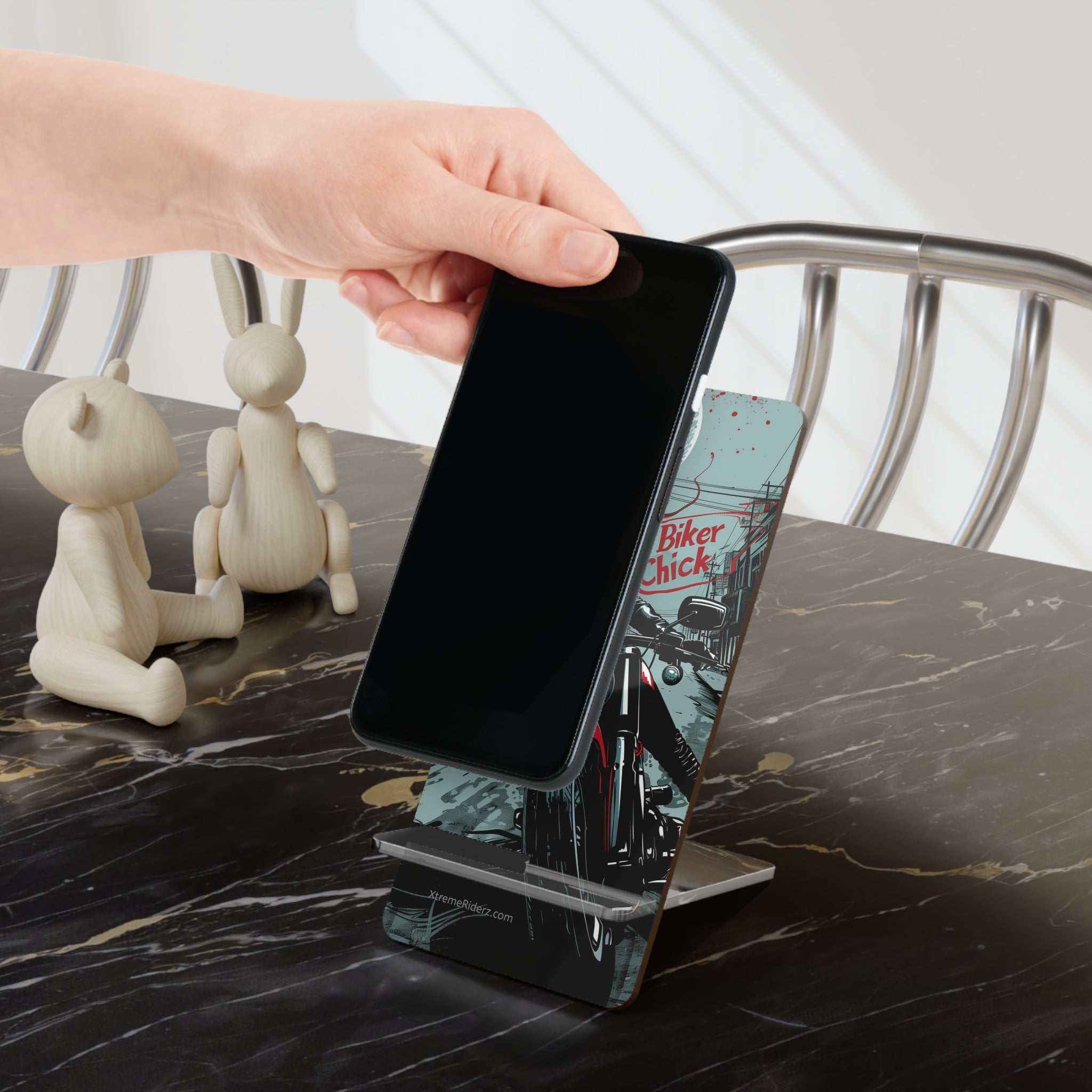 Biker Chick-Xtreme Riderz Mobile Display Stand for Smartphones